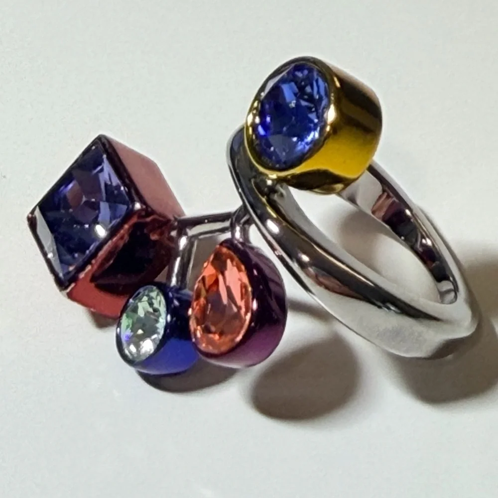 Atelier Swarovski by Peter Pilotto Arbol Cocktail Ring Size 6